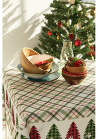 Resim Ays Home Mint Çam Ağaçlı Masa Örtüsü 