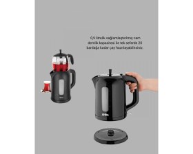 Resim Marsilyan- Sinbo Elektrikli Çay Makinesi 1.7 L Su Isıtıcı ve Cam Demlikli Güvenli Kullanım 
