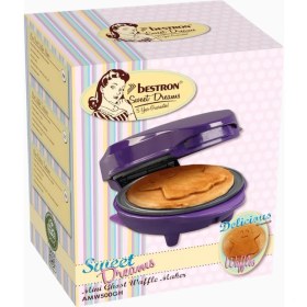 Resim Bestron Ghost Mini Waffle Makinesi 10 cm 550 W 
