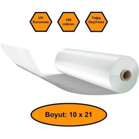 Resim 160 Micron Naylon Örtü, Şeffaf Su Geçirmez Naylon, 10x21 Metre 