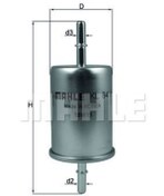Resim MAHLE KL84 Benzin Filtresi (Vw Golf 04-05 Polo 95-10 Polo Cls 97-02 Audi A3 04-08 Seat Ibiza 97-10 Skoda Fabia 00-08) 1X439155A 6X0201511B (WA633914) 