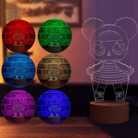 Resim Lol Bebek Figürlü Dekoratif Hediye Led Masa Lambası | BYLAMP 