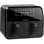 Resim Hutt D8 Çift Hazneli Air Fryer Yağsız Fritöz (4+4) 8 LT Dokunmatik Ekran (Distribütör Garantili) 