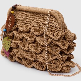 Resim OGGO Hasır Medium Clutch & Çapraz Çanta 