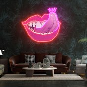 Resim Woman Pink Lips Art Work Led Neon Sign Light 