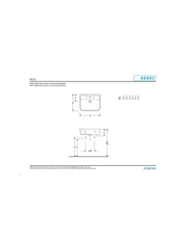 Resim Serel Star Lavabo 48 x 60 CM (De30) + Star Yarım Ayak (De21) 