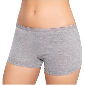 Resim 12 Adet Gümüş Bayan Likralı Şort Boxer 3016 Gri 