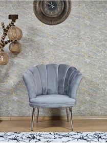 Resim SEVİNÇ MOBİLYA gümüş papatya çay seti tekli, tekli berjer, tekli oturak, bahçe mobilyası teklisi 