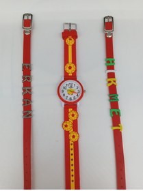 Resim GTURK STORE Çocuk Galatasaray Taraftar Saat İsime Özel Bileklik 