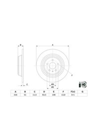 Resim Ford Kuga 1.5 Ecoblue 2020-2025 Bosch Arka Disk 316mm 2 Adet 