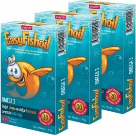 Resim Easyvit EasyFishoil Omega 3 Balık Yağı 30 Jel Tablet X 3 Adet 