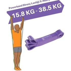 Resim Powerband Direnç Lastiği ve Egzersiz Bandı Mor X-Heavy Mor 