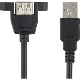 Resim Alfais 4884 USB Dişi Erkek Panel Tipi Data Uzatma Kablosu 0.3m 30CM 