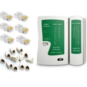 Resim 50 Adet Yeni Nesil Cat5Cat6 Jak+50 Adet Cover Kılıf+Test Cihazı 