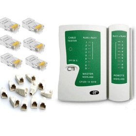 Resim 50 Adet Yeni Nesil Cat5Cat6 Jak+50 Adet Cover Kılıf+Test Cihazı 