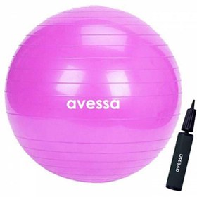 Resim Avessa 75 CM Pembe Pompalı Pilates Topu 