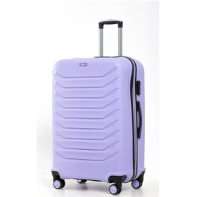 Resim Yefa Pp Polipropilen Kırılmaz Kabin & Orta & Büyük Ve Makyaj Boy 4'lü Valiz Seti Lila 