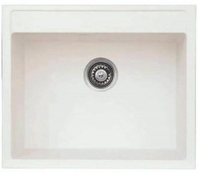 Resim Unixton Beyaz 50x60 cm Apollo Granit Eviye (APOLLO-60-B) 