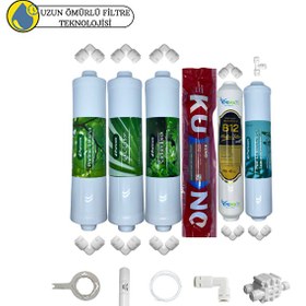 Resim Pemax Water Solutions Puricom Kapalı Kasa Su Arıtma Cihazlarına Sertifikalı 6'lı Orijinal Lg Kuno Mebran B12 Alkalili 