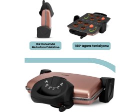 Resim Allians Çıkarılabilir Plakalı 5 Kademe Isı Ayarlı Tost ve Izgara Makinesi 