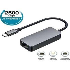 Resim Anunnaki Usb Type C To Rj45 2.5gbps Gigabit Ethernet Adaptörü 2.5g 2500 Mbps Hız, Gigabit / 2.5g Uyumlu 