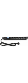 Resim Deste Elektronik 19" 1u 6'lı Schuko Kabinet Grup PRIZ-16A Sigortalı Pdu Rack Kabinet Tipi Alüminyum Gövde Grup Priz 
