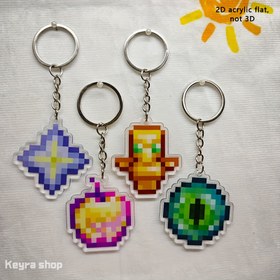 Resim 2D Düz, 4 Parça Pixel Temalı Oyun Kolye Seti Anahtarlıkla, Pikselli Oyun Süslemeleri, Hediye için Mükemmel, Ev Dekoru, Noel Sürprizleri, Doğum Günü Hediyeleri ve Sevgililer Günü Hediyesi Uygun Fiyatlı 4 Adet, 2D Düz 