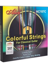 Resim Alice Ac107c-n Renkli Klasik Gitar Teli Eğitim Ve Performans İçin Görsel Kolaylık Sağlayan Renkli Tasarım Çocuklar İçin İlgi Çekici Ve Eğitici 