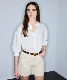 Resim Natürel Çiçek Nakışlı Denim Şort Is1260013073003 | Ipekyol - Bej / 40 