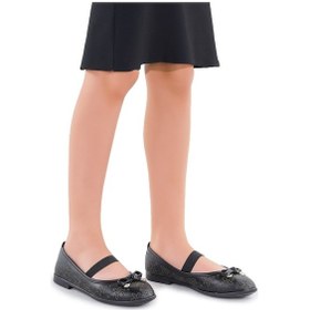 Resim Kiko Kids Cilt Lastikli Kız Çocuk Babet Ayakkabı Arç 07 Siyah 
