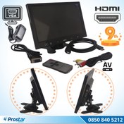 Resim Güvenlik Kamera Monitörü 9" Ekran Hdmi Vga Av girişli LCD Ekran 