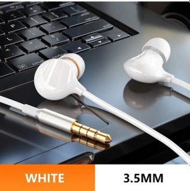 Resim 3.5mm Beyaz Usb Tip C Seramik Kablolu Kulaklık İphone 15 Pro Max Samsung Xiaomi Huawei 3.5mm Hıfı Stereo Spor Müzik Mikrofon İle 