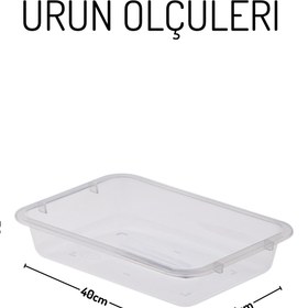 Resim Nandy Home Şeffaf Lüks Köşeli Küvet No:4 - Kafe & Restoran Tipi Gıda Saklama ve Hazırlık Kabı 