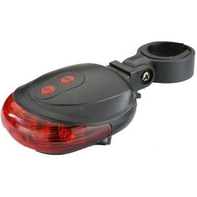 Resim Zozo Plr-1L Lazerli Bisiklet Arka Stop Siyah 