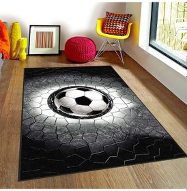 Resim Siyah Beyaz Çocuk Odası Halısı 