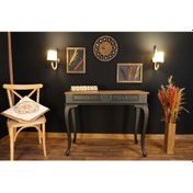 Resim Wooding 100 Cm Çekmeceli Masif Siyah Naturel Dresuar (548588059) Siyah 