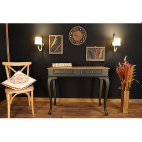 Resim Wooding 100 Cm Çekmeceli Masif Siyah Naturel Dresuar (548588059) Siyah 