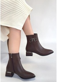 Resim Harly Kahverengi Cilt Topuklu Bot Çok Renkli 