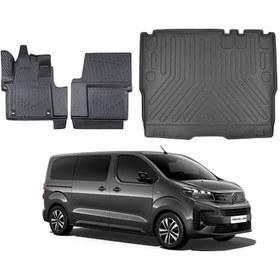 Resim Peugeot Expert Traveller 8+1 2022 Model Bagaj Havuzu+3d Araca Özel Paspas Takımı Luxury Serisi 