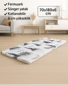 Resim Sünger Yatak 70x180x6 Cm, Yer Yatağı, Balkon Yer Minderi,şantiye,karavan,deprem Yatağı-istanbul 