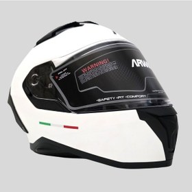 Resim Arwic Mat Kapalı Full Face Motosiklet Kaskı Ar939 Beyaz 