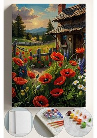 Resim Sayılarla Boyama Seti Numaralı Tuval Fırça Boya 40x50 Cm - Gelincik Evi 