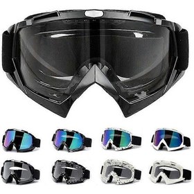 Resim Motocross Gözlükleri Mx Atv Mtb Utv Offroad Bisiklet Motosiklet Kir Bisiklet Yarış Gözlüğüsiyah Beyaz Şeffaf 