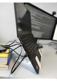 Resim Opencart 15 Mm Kalınlığındaki Dizüstü Bilgisayarlar İçin Dizüstü Bilgisayar Standı Örn. Lenovo T14, T490, T495 Sadece Plastik Aparattır 