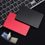 Resim Ultra İnce Alüminyum Alaşımlı Kart Tutucu - RFID Engelleme, Erkek & Kadınlar için Bifold Cüzdan, 4 Yuvalı Moda Metal Kimlik & Kredi Kartı Kılıfı 