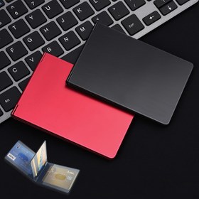 Resim Ultra İnce Alüminyum Alaşımlı Kart Tutucu - RFID Engelleme, Erkek & Kadınlar için Bifold Cüzdan, 4 Yuvalı Moda Metal Kimlik & Kredi Kartı Kılıfı 