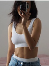 Resim İwoman Dikişsiz Sütyen Spor Üst Push-up Yapmaz 247747148 Beyaz 