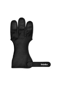Resim Lemestar Spor Okçuluk Eldiveni: Anti Kayma, Konforlu Nefesli, Üç Parmaklı, Dayanıklı Deri & Poliester, Sağ/sol El, L/xl Boy 
