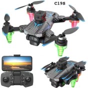 Resim Çift Kameralı Engel Kaçınma Sensörlü Drone Uzaktan Kumandalı App Destekli LED Işıklı Quadcopter 