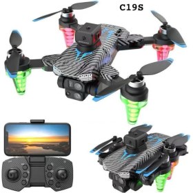 Resim Çift Kameralı Engel Kaçınma Sensörlü Drone Uzaktan Kumandalı App Destekli LED Işıklı Quadcopter 